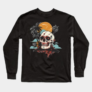 Skull Beach Long Sleeve T-Shirt